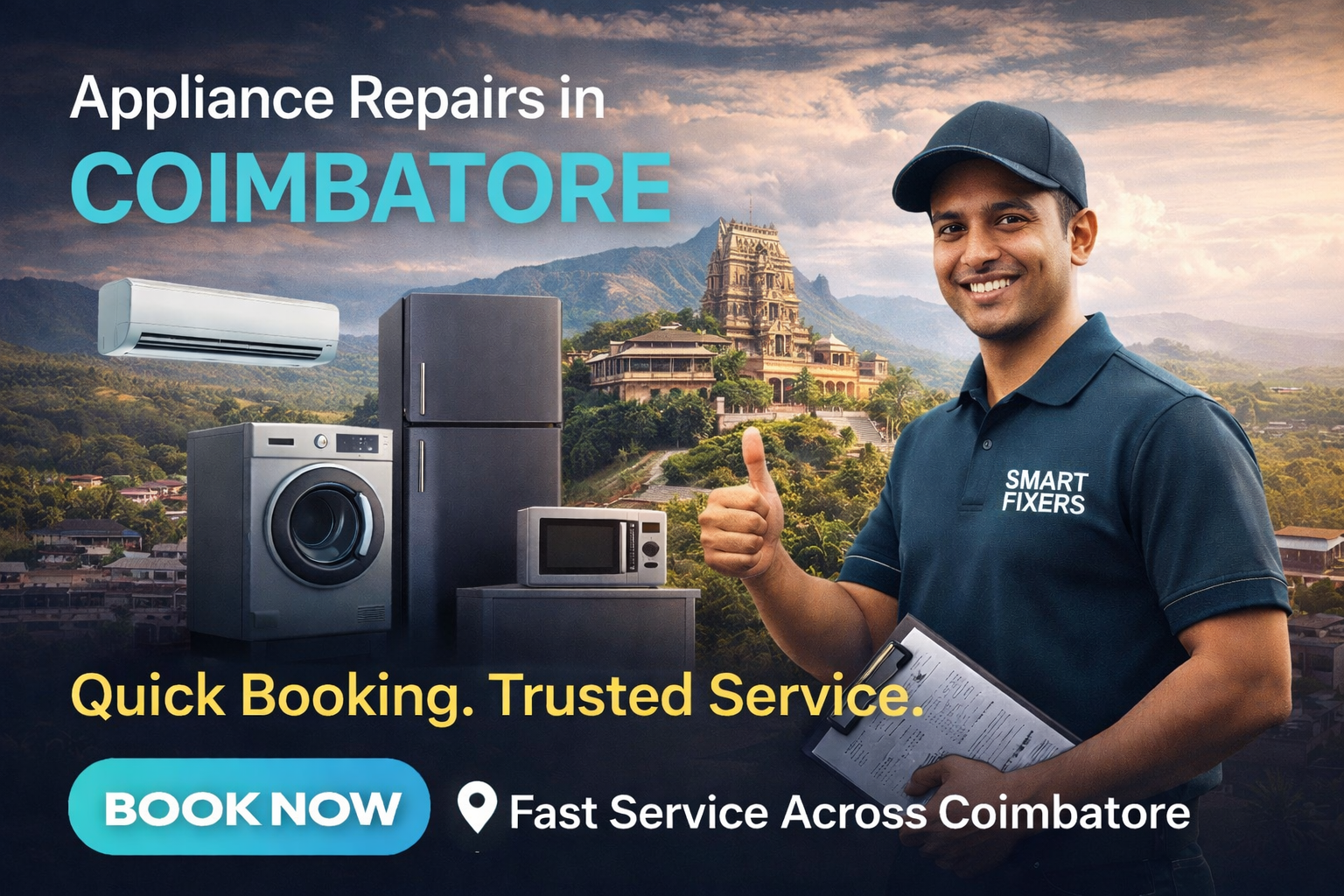 Smart Fixers - Best Appliance Repair in Coimbatore Smart Fixers Certified Technicians Team - Expert Appliance Repair in Coimbatore Coimbatore